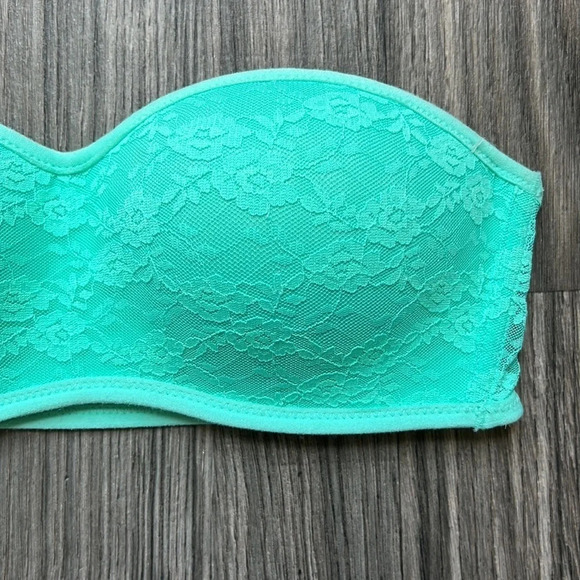 Victoria’s Secret Pink Strapless Bralette Teal Size Small - Picture 5 of 7